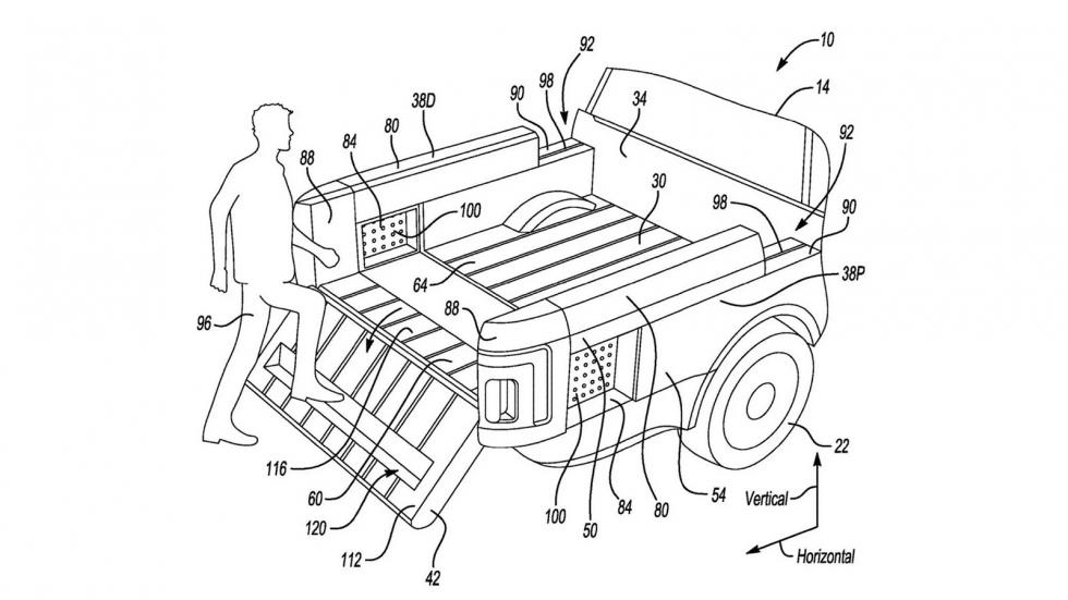 Ford: Πατέντα για επέκταση καρότσας στα pick-up με μυστικούς χώρους! 